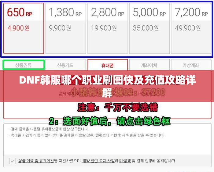DNF韩服哪个职业刷图快及充值攻略详解